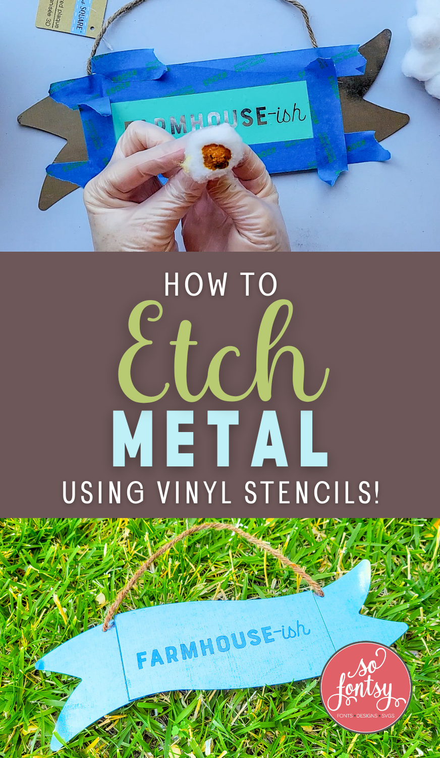 How to Etch Metal at Home: DIY Stainless Steel Tumbler with a Cricut  Stencil! 