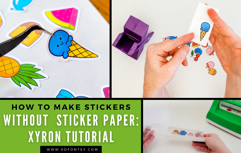 DIY Mini Sticker Sheets for Halloween Treats!  Glitter stickers, Glitter  sticker paper, How to make stickers
