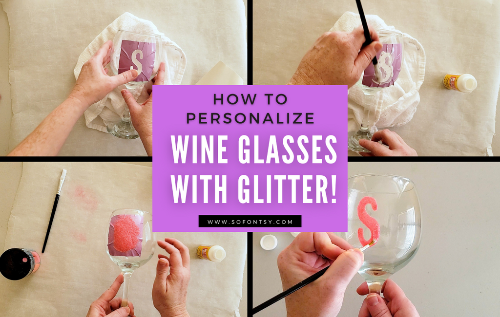 How to Make Glitter Wine Glasses