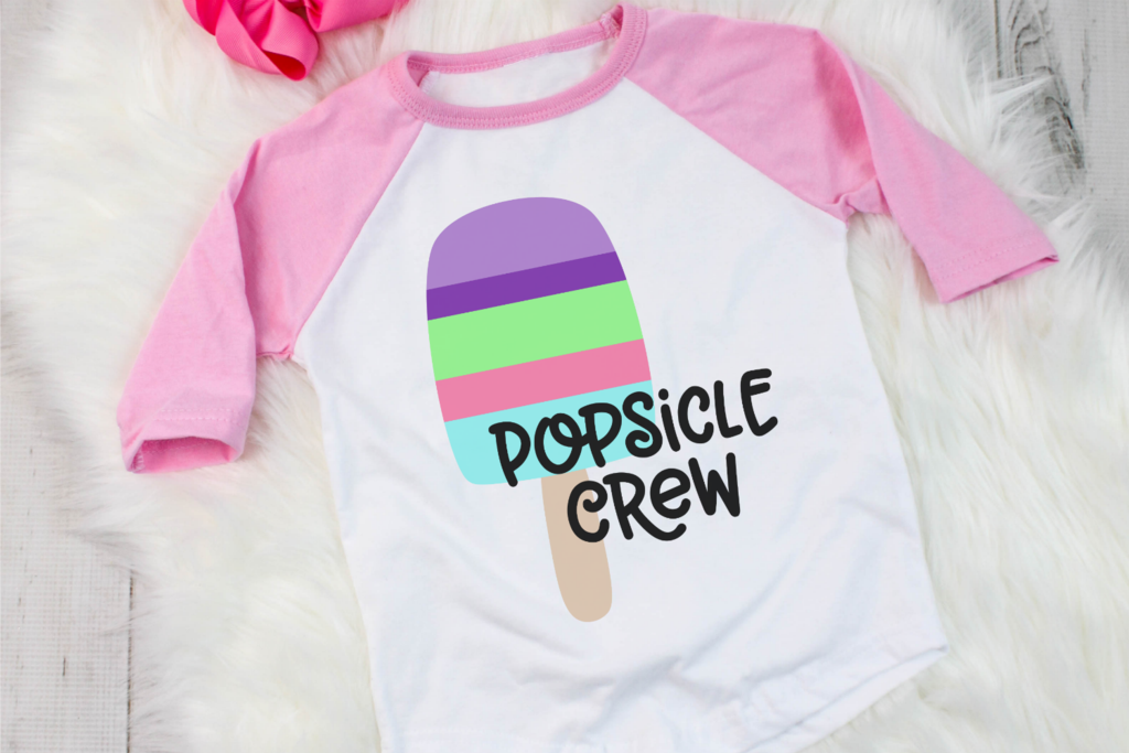 Popsicle Crew Layered HTV Raglan T-Shirt