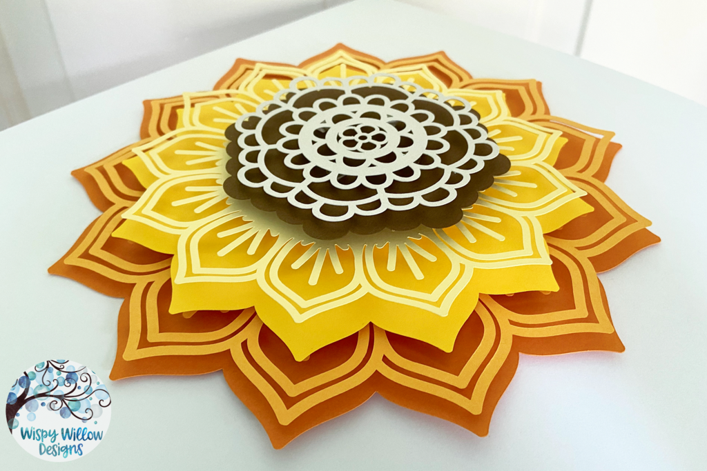 Sunflower Layered Mandala Paper Cut