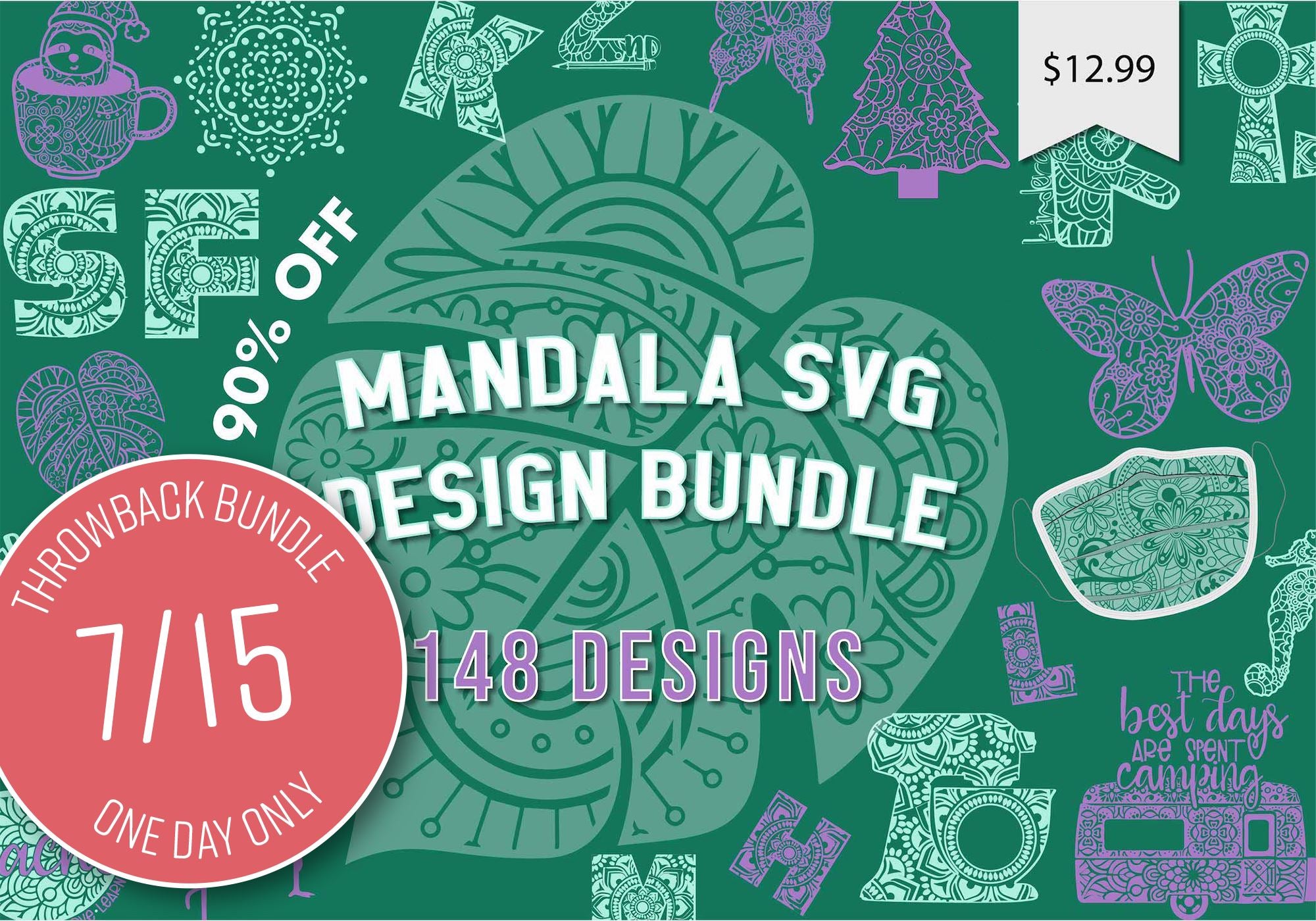 Download 1 Day Only Throwback Mandala Svg Design Bundle So Fontsy
