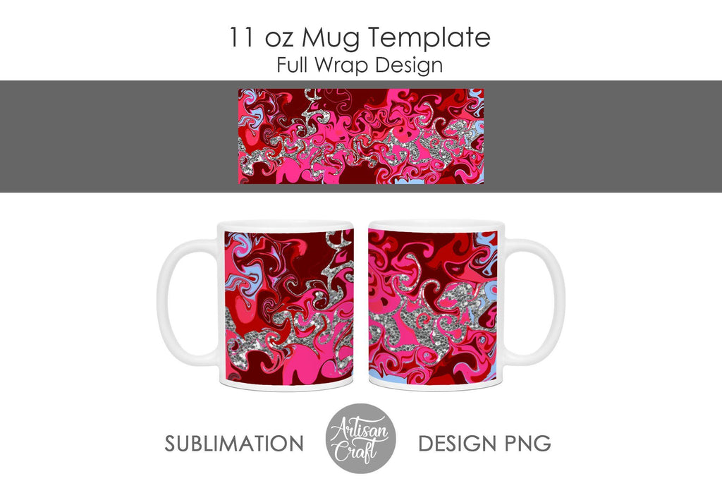 Sublimation mug template 11 oz