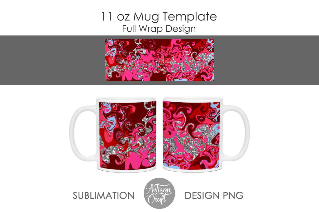 Download 11 oz Mug sublimation template, fluid art, pastel colors | So Fontsy