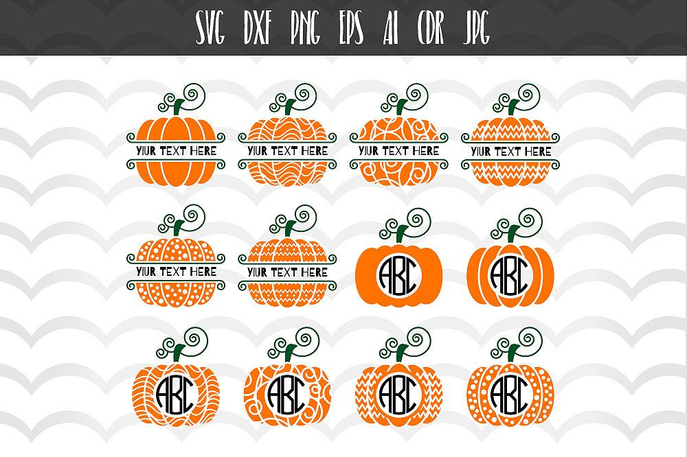 Download 12 Halloween Pumpkin Monogram Frames Svg So Fontsy