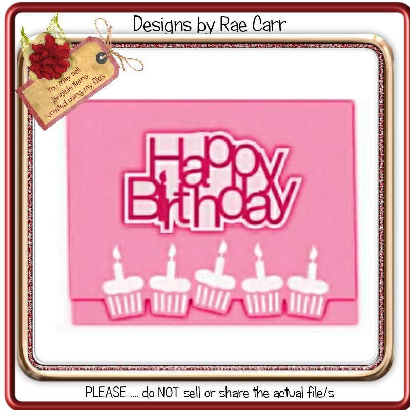 Download 186 Happy Birthday Cupcake Toppers And Card So Fontsy