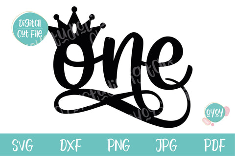 Download 1st Birthday Cake Topper Svg With Crown Baby Girl Birthday Svg So Fontsy