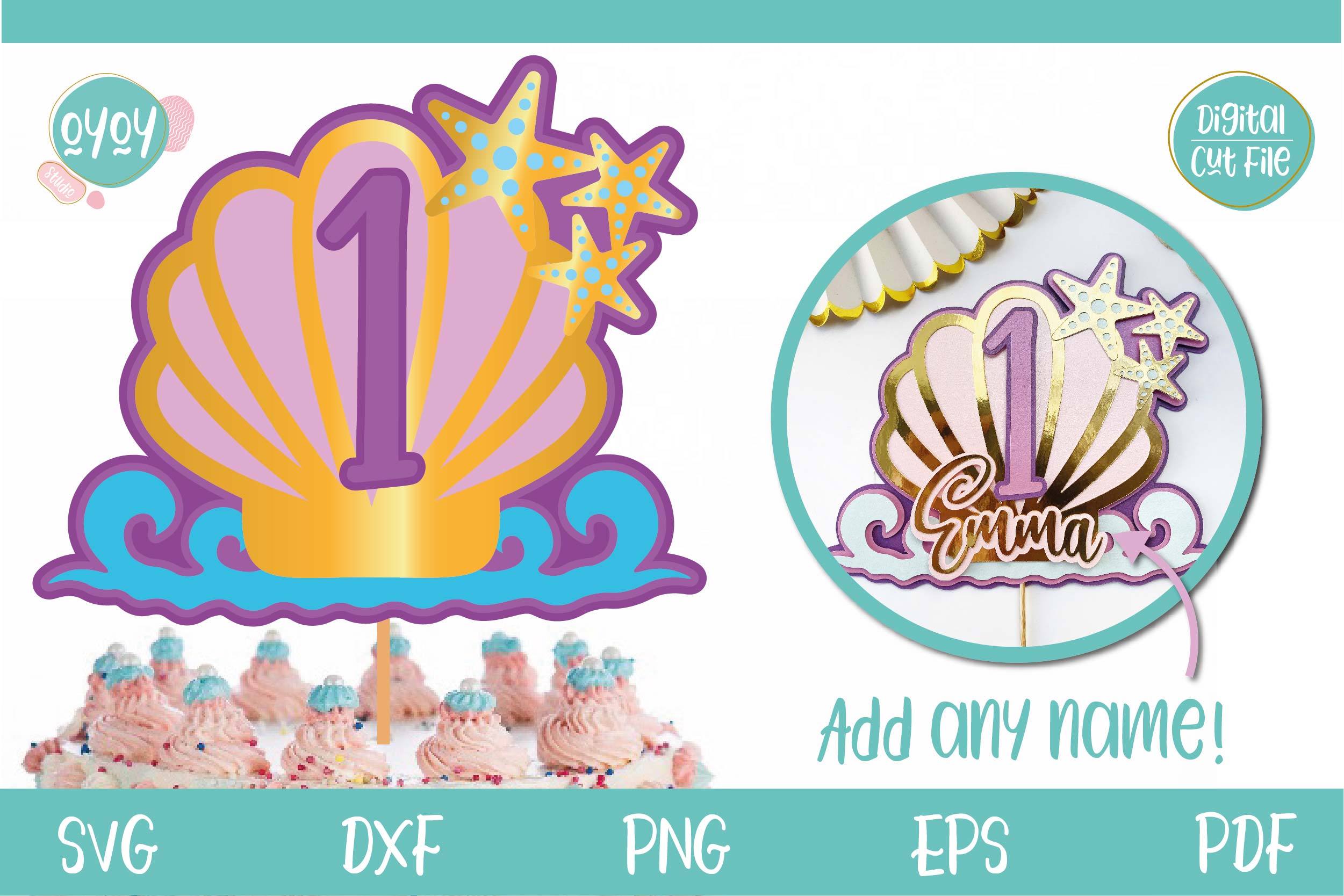 Free Free 111 Mermaid Cake Topper Svg Free SVG PNG EPS DXF File