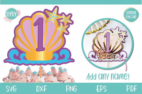 Free Free 327 Mermaid Cake Topper Svg Free SVG PNG EPS DXF File