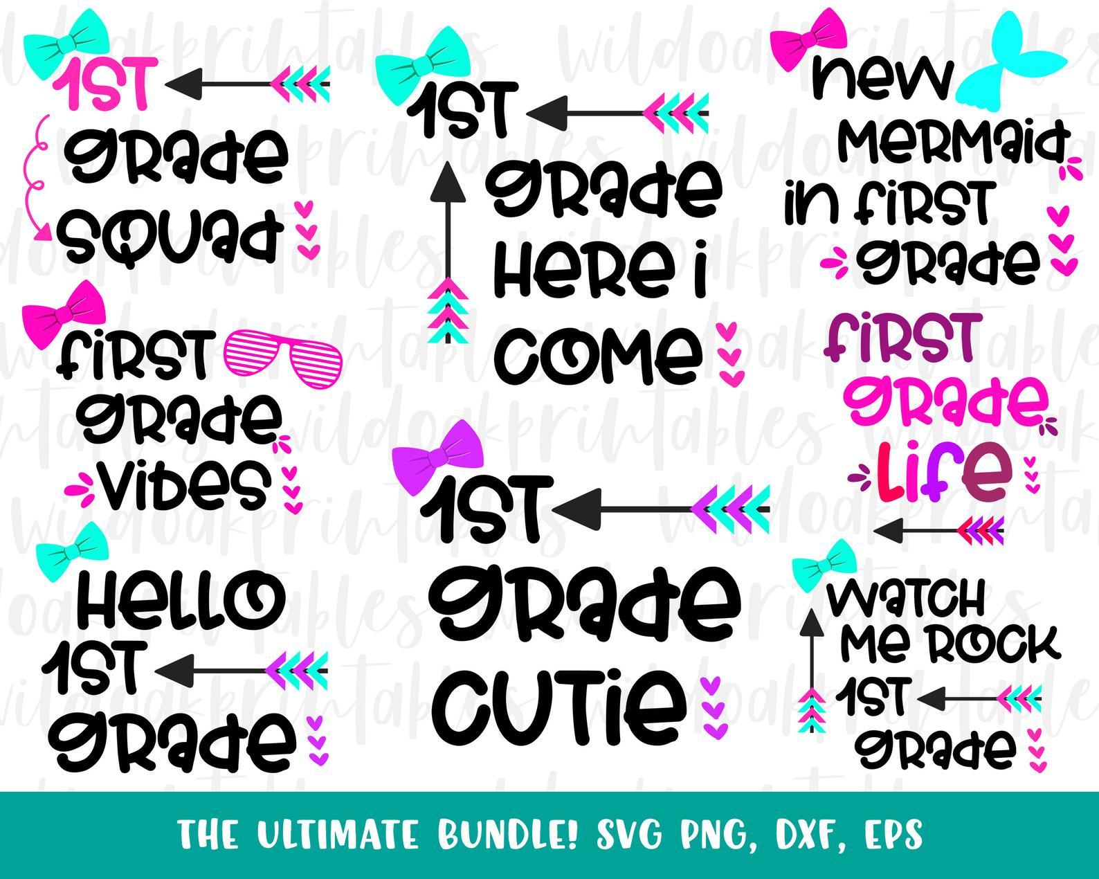 Download 1st Grade Squad Svg Back To School Svgs 1st Grade Svgs Hello First Grade Svgs First Grader Svgs Mermaid Svg First Grade Life Svg So Fontsy