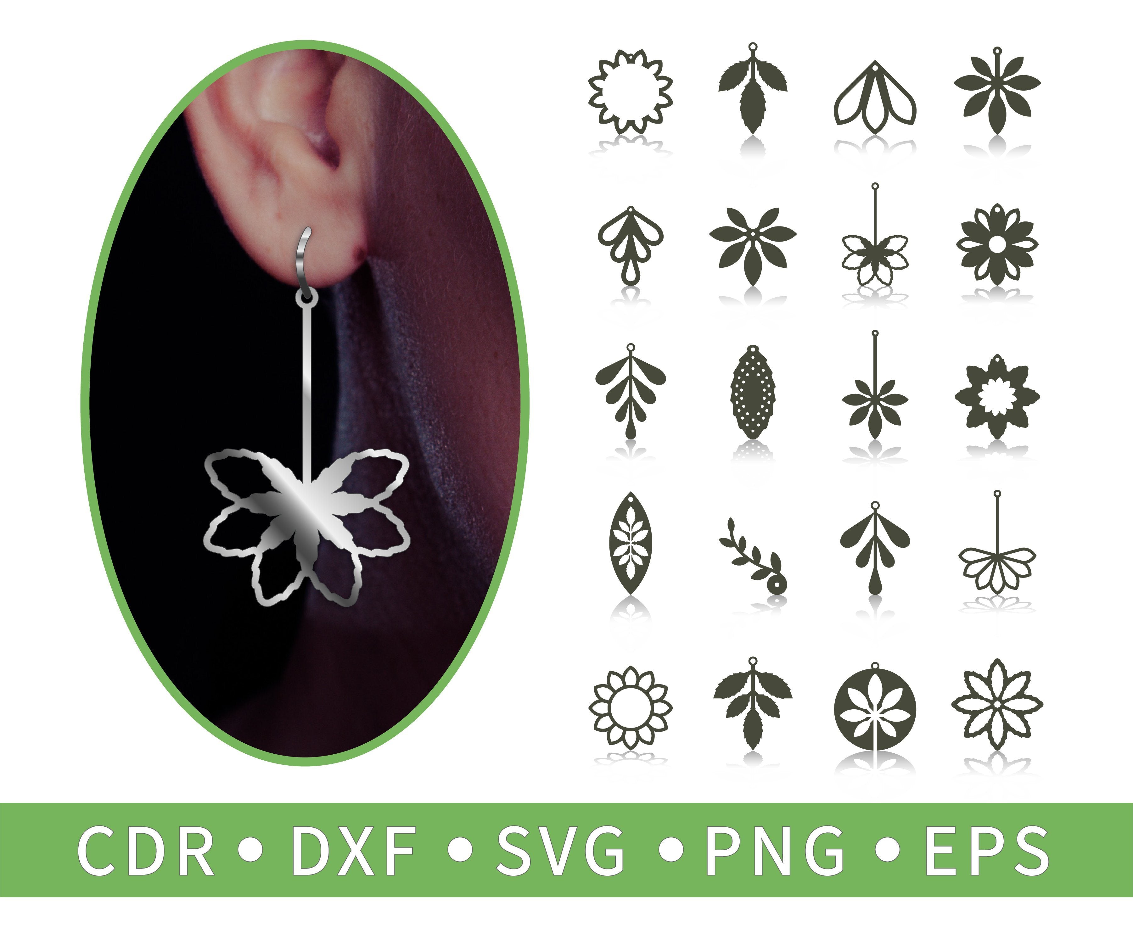 Download 20 Botanical Earrings Lotus Necklace Charm Sunflower Svg Clipart Floral Svg Cricut Stud Earring Set Jewelry Necklace Daisy Svg File So Fontsy