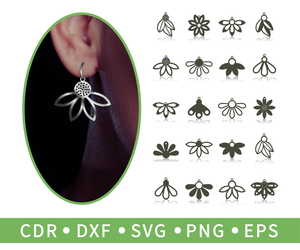 Free Sunflower Earring Svg Free SVG PNG EPS DXF File