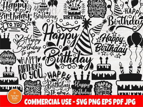 Download 20 Happy Birthday Svg Files For Cricut Silhouette So Fontsy