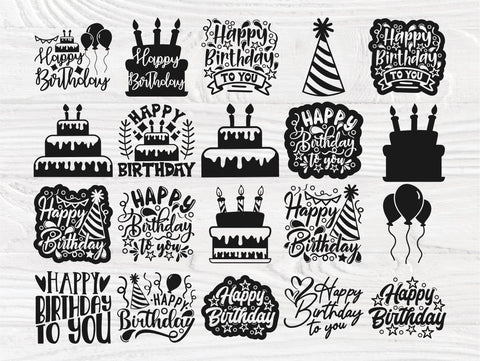 Free Free Silhouette Happy Birthday Svg Free 780 SVG PNG EPS DXF File