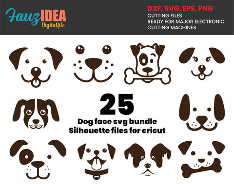 Download 25 Dog Face Svg Dog Svg Pet Face Svg File Cricut Templates Dog Silhouette Svg Dog Svg Bundle Labrador Svg Dog Svg Files For Cricut So Fontsy