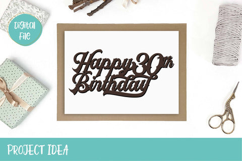 Download 30th Birthday Svg Happy 30th Birthday Cake Topper Svg So Fontsy