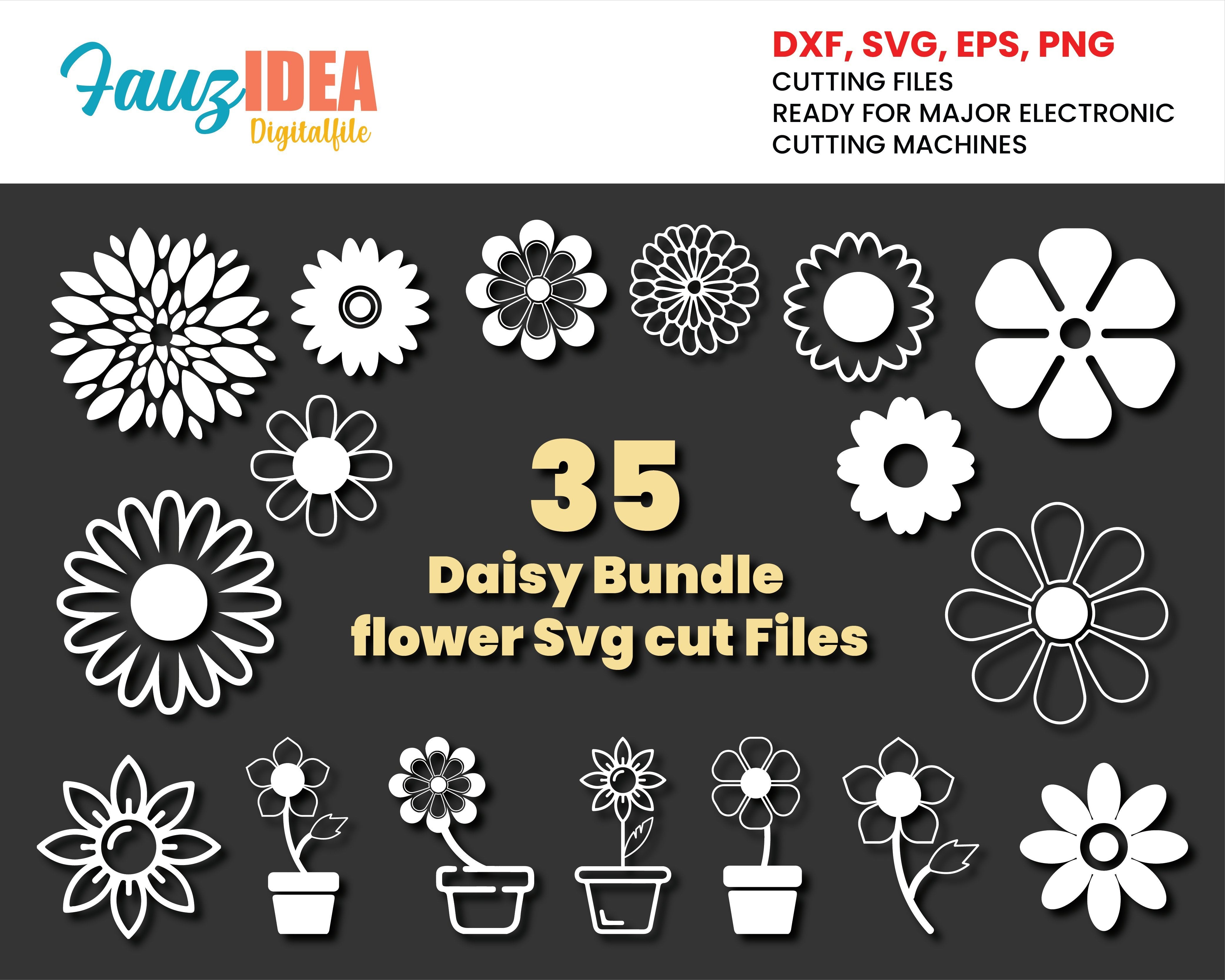 Download 35 Daisy Bundle Svg Files Daisy Silhouette Daisy Clipart Daisy Cricut Flowers Bundle Svg Flowers Clipart Flowers Vector Svg Cut File So Fontsy