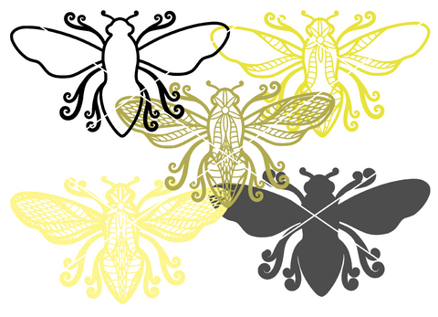 Free Bee Layered Svg SVG PNG EPS DXF File