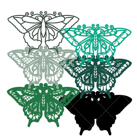 3d Butterfly Mandala Multi Layered Mandala Svg So Fontsy