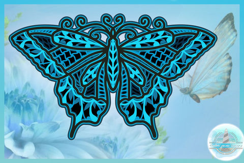 Download 3d Butterfly Mandala Multi Layered Mandala Svg So Fontsy