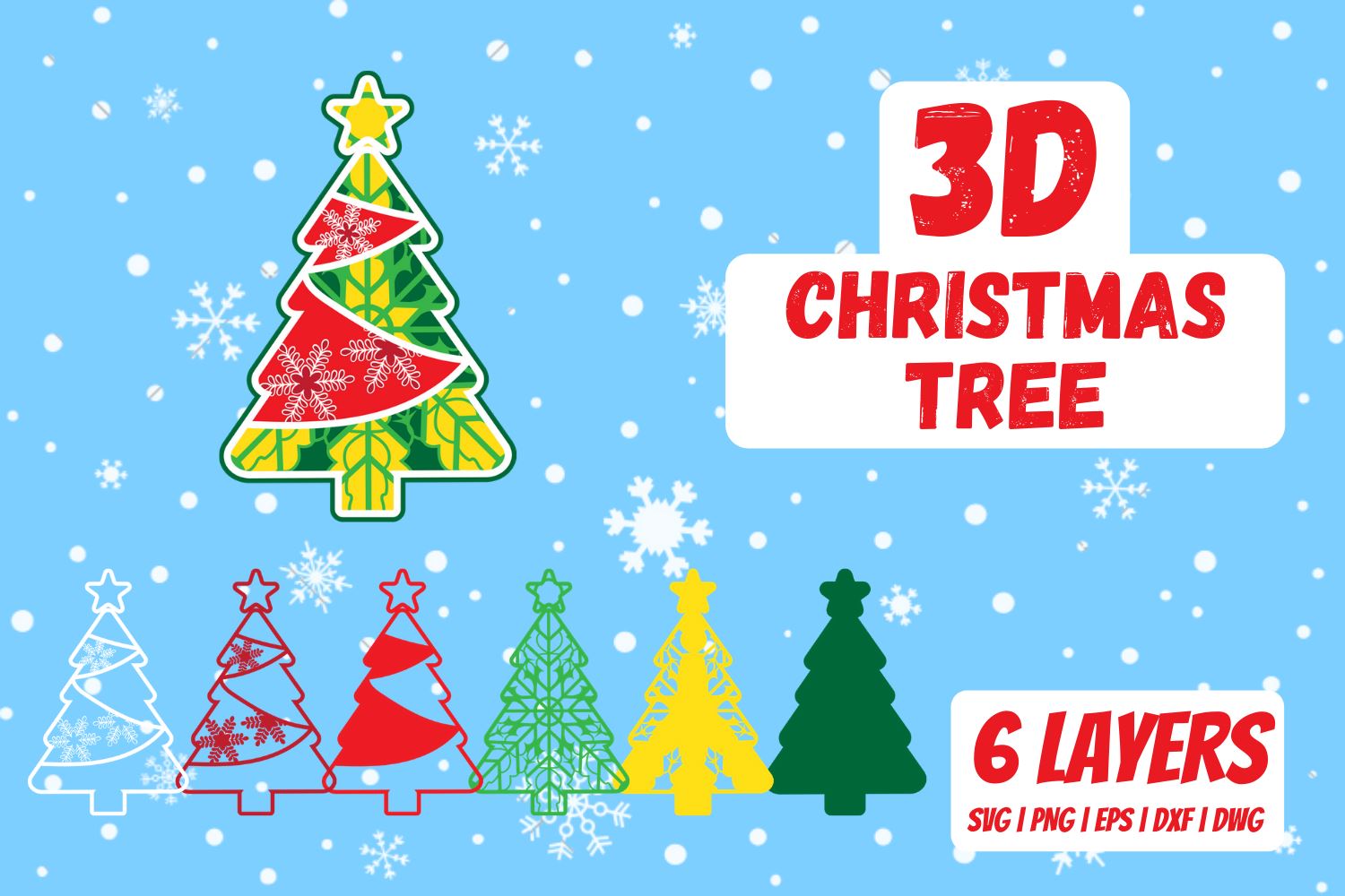Download 3d Christmas Tree So Fontsy
