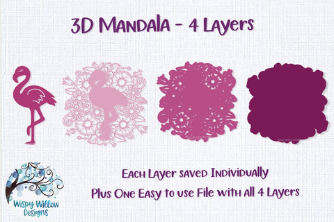 Download 3d Flamingo Mandala Svg So Fontsy