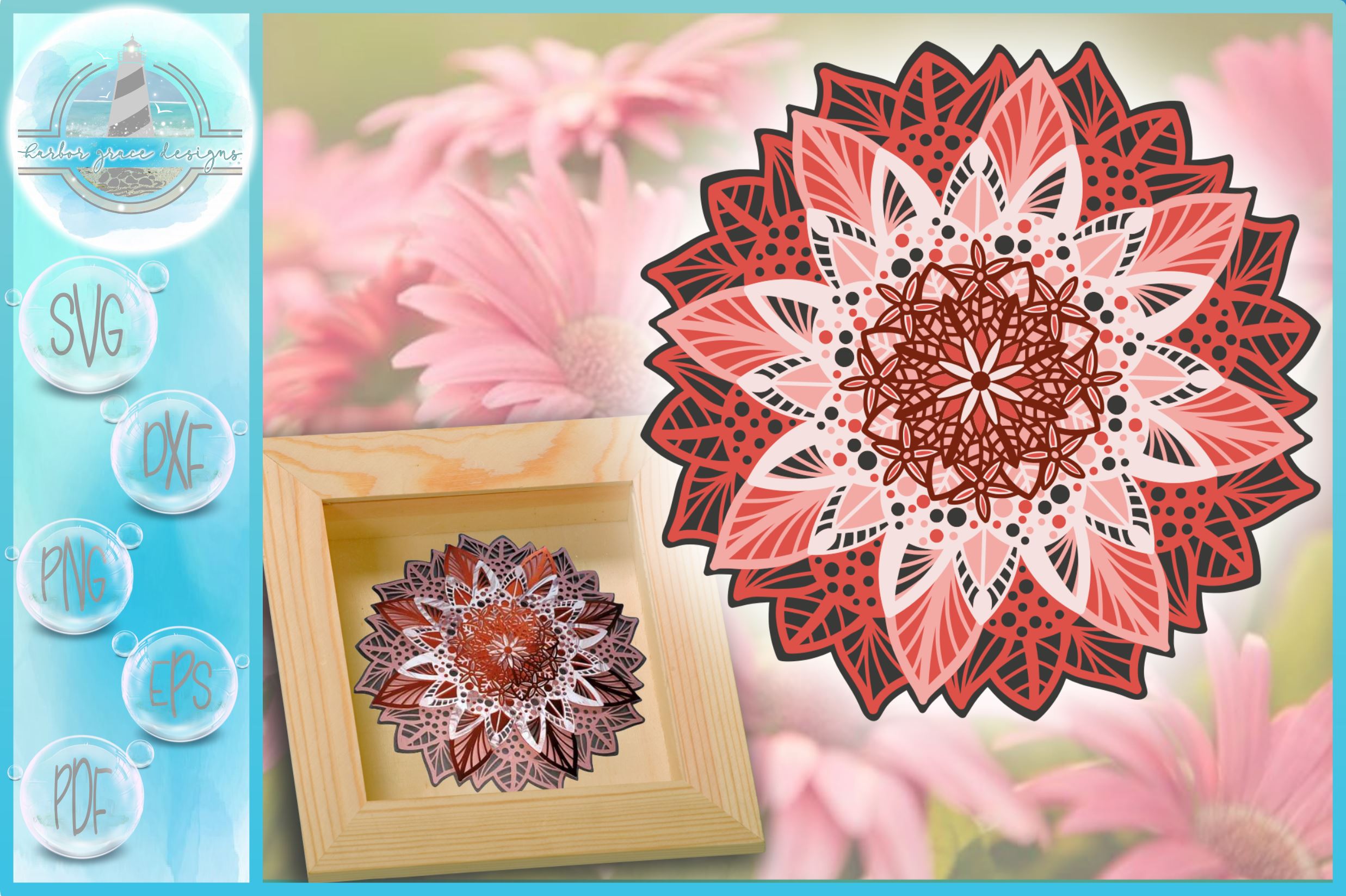 Download 3d Floral Mandala Multi Layered Mandala Svg Files For Cricut So Fontsy