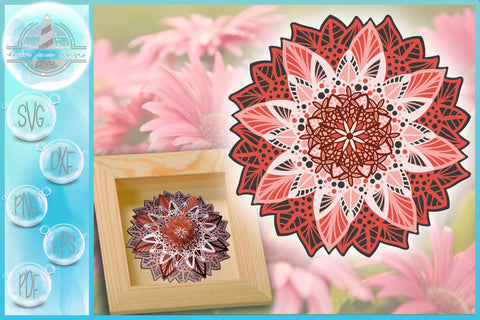 Download 3d Floral Mandala Multi Layered Mandala Svg Files For Cricut So Fontsy