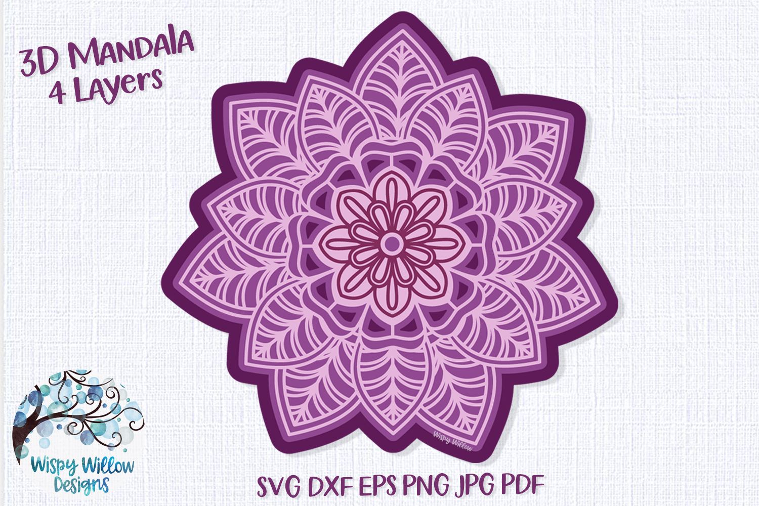 Download 3d Flower Mandala Svg So Fontsy