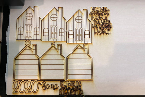 Download 3d Houses With Vertical Horizontal Shiplap Farmhouse Home Christmas Ornament Glowforge Cutting File Svg Set Tiered Tray So Fontsy