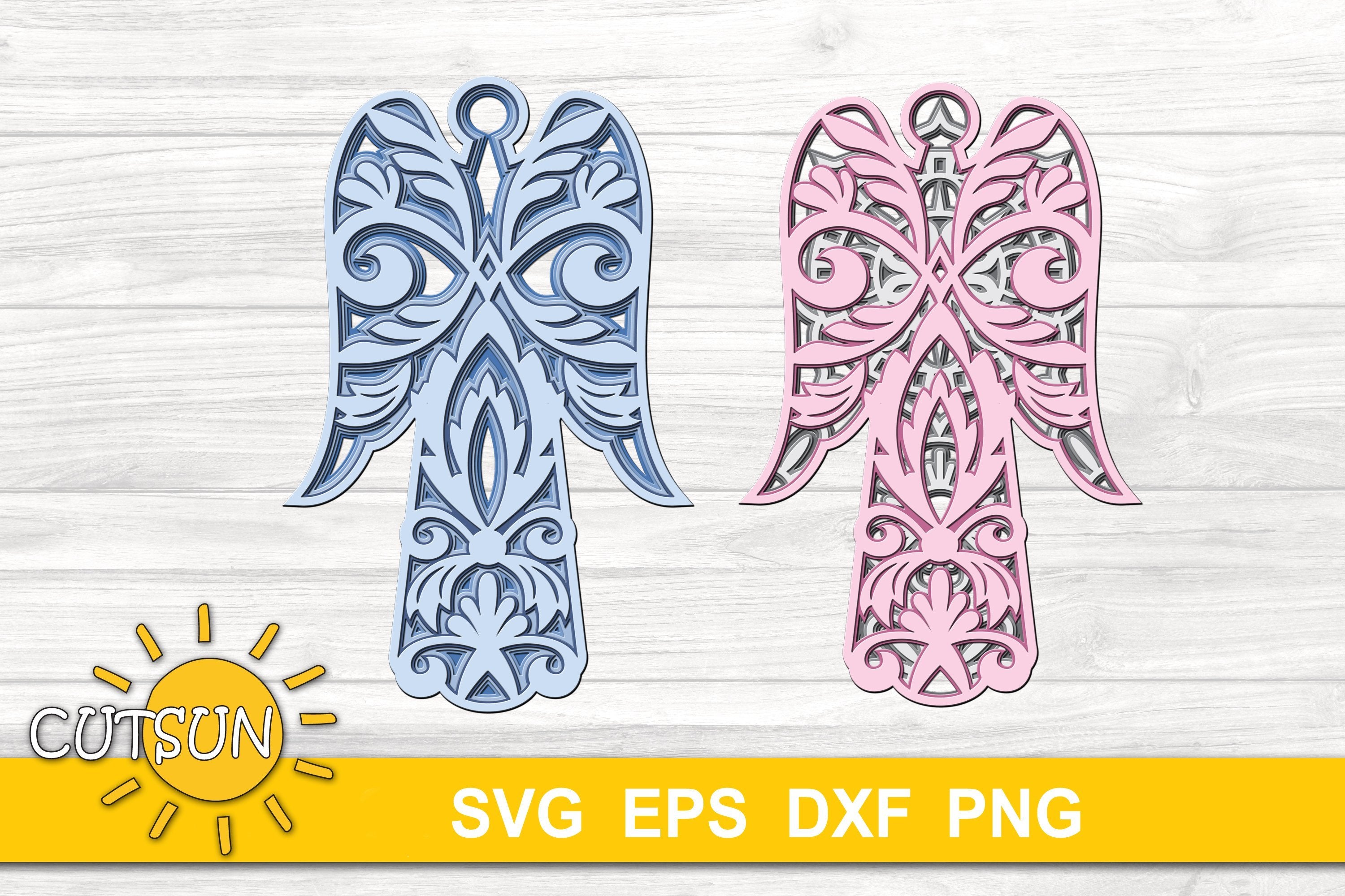 Free Free Layered Angel Svg 427 SVG PNG EPS DXF File