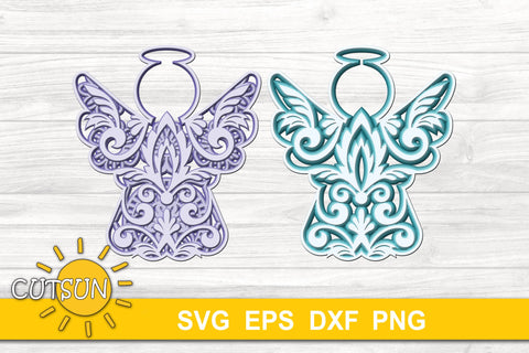 Download 3d Layered Angel Svg 3d Layered Christmas Angel Svg So Fontsy