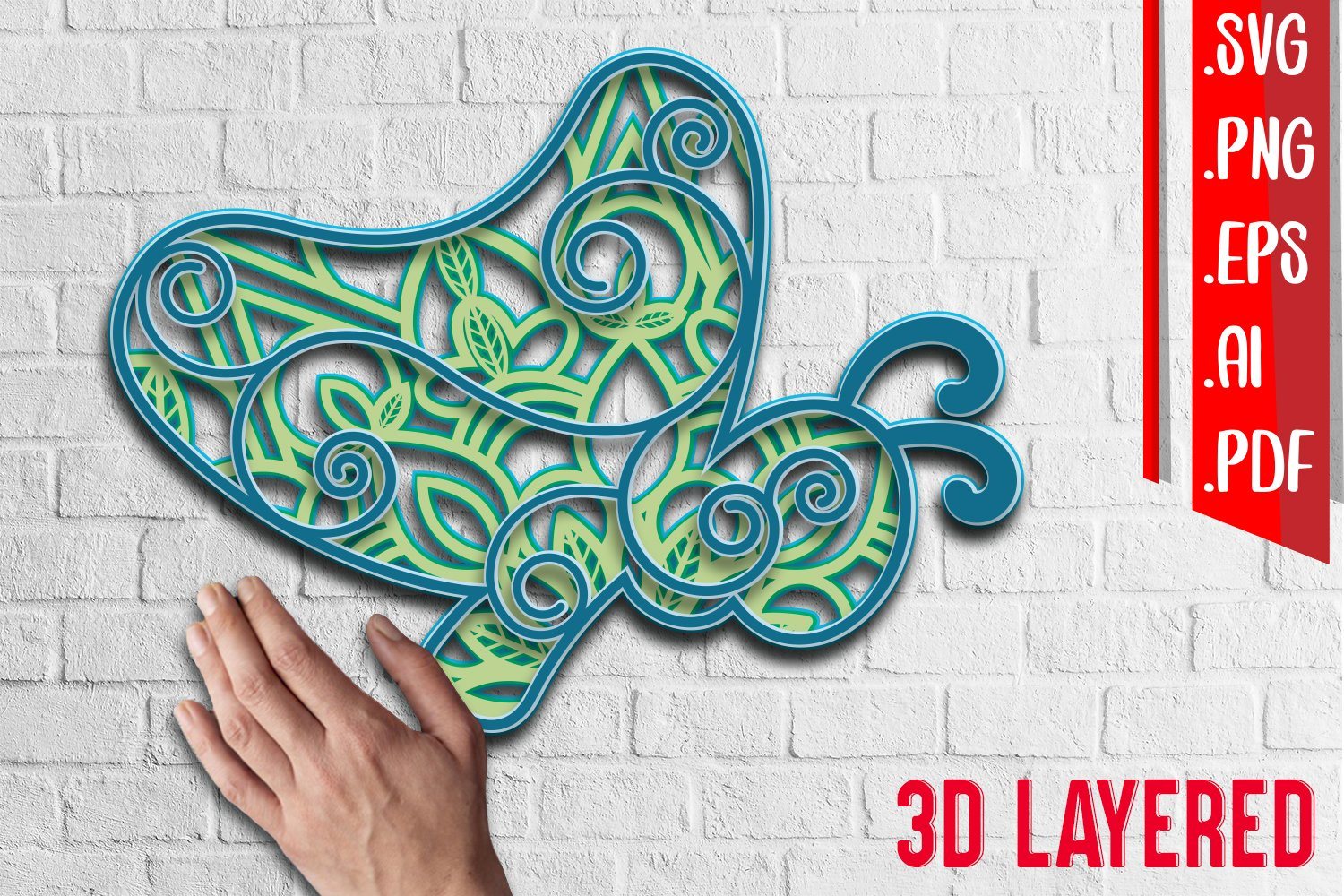 Download 3d Layered Butterfly Svg So Fontsy