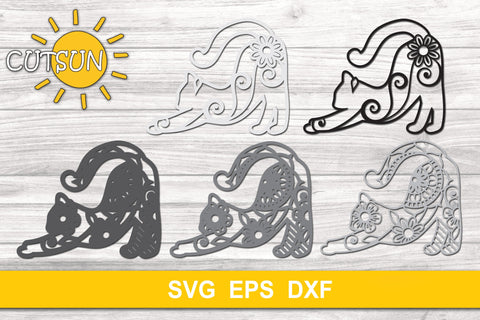 Free Free 224 Layered Cat Mandala Svg SVG PNG EPS DXF File