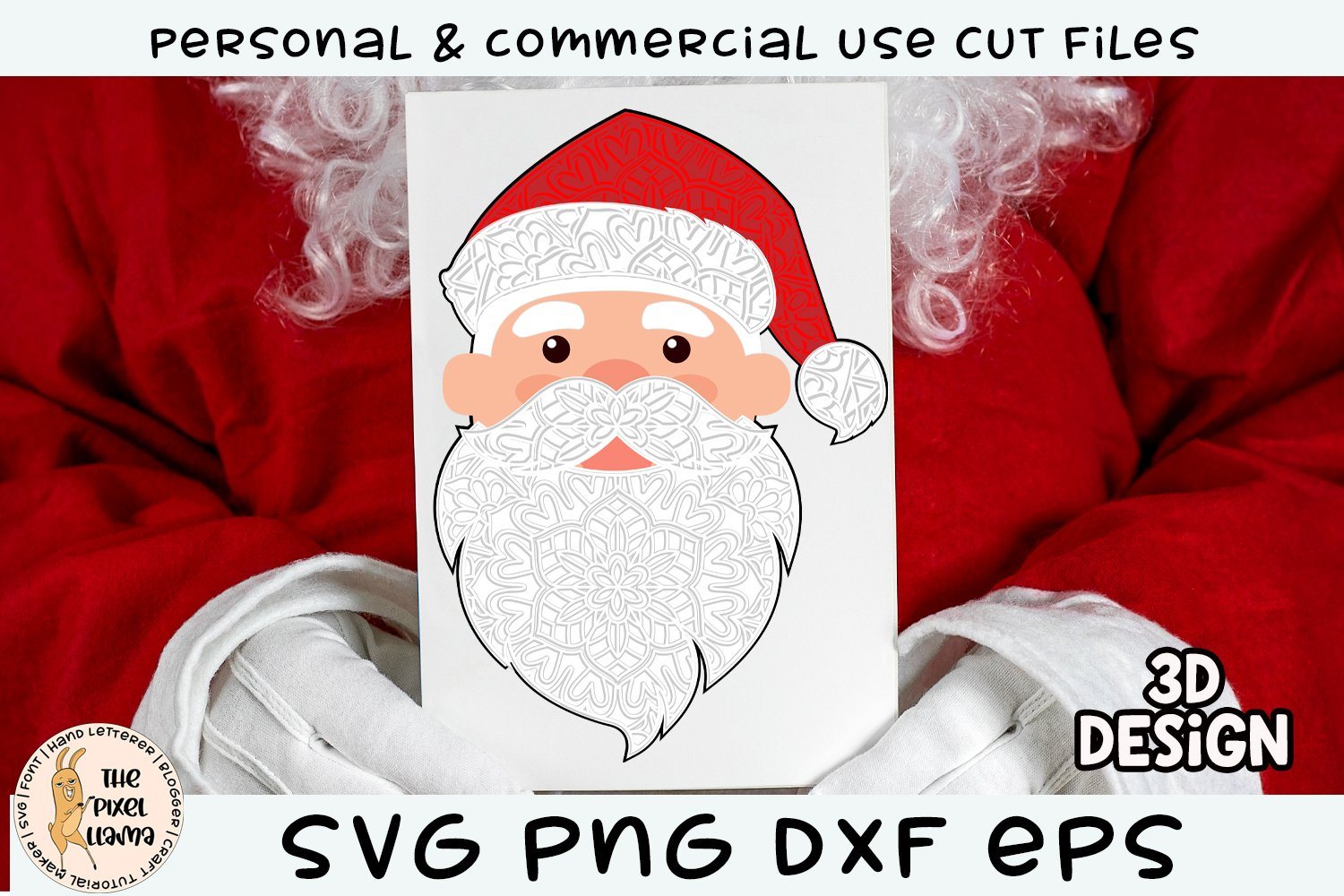 Download 3d Layered Christmas Santa Face Svg So Fontsy