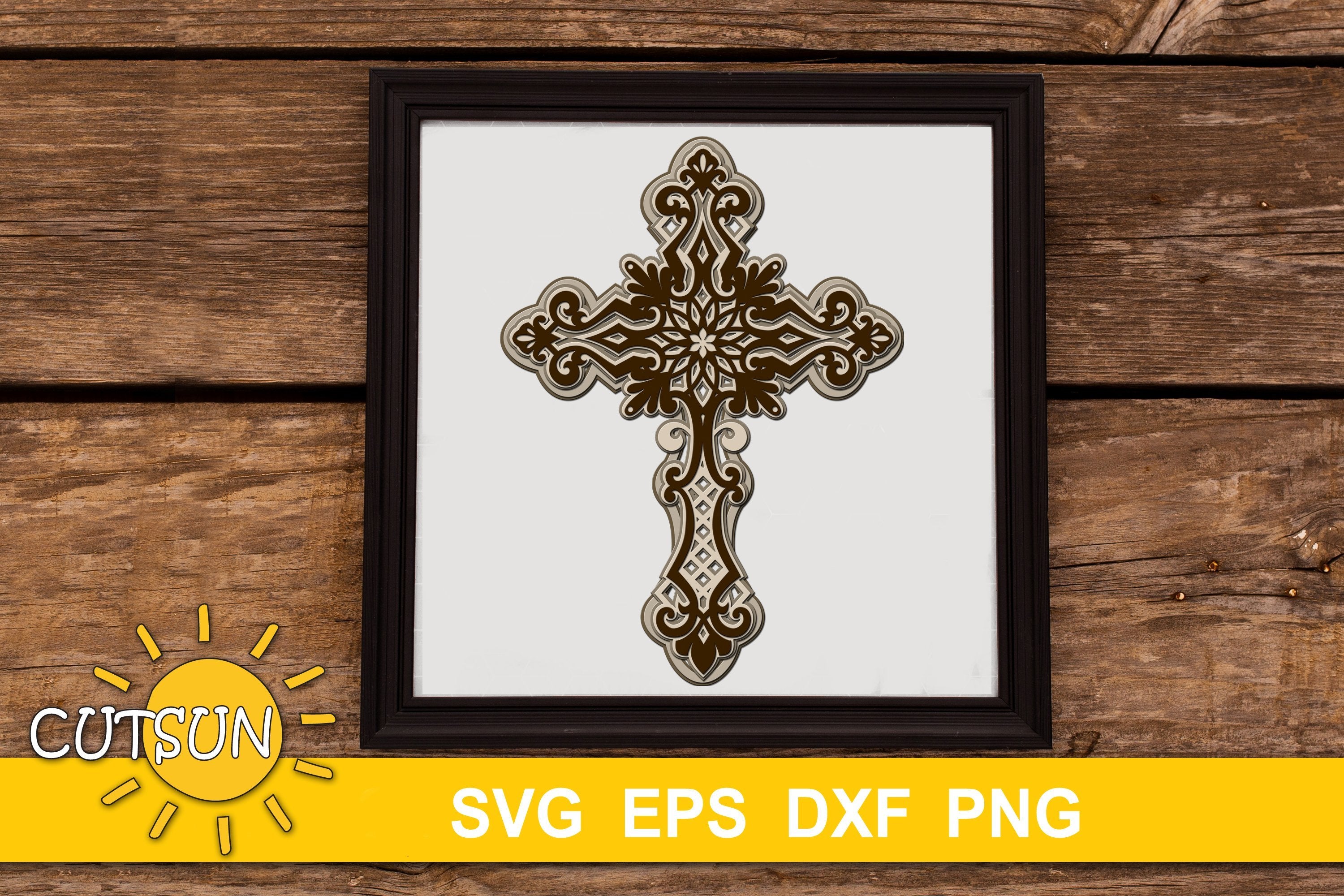 Free Free 304 Layered Cross Mandala SVG PNG EPS DXF File