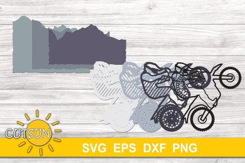 Download 3d Layered Dirt Bike Mandala Svg 7 Layers So Fontsy