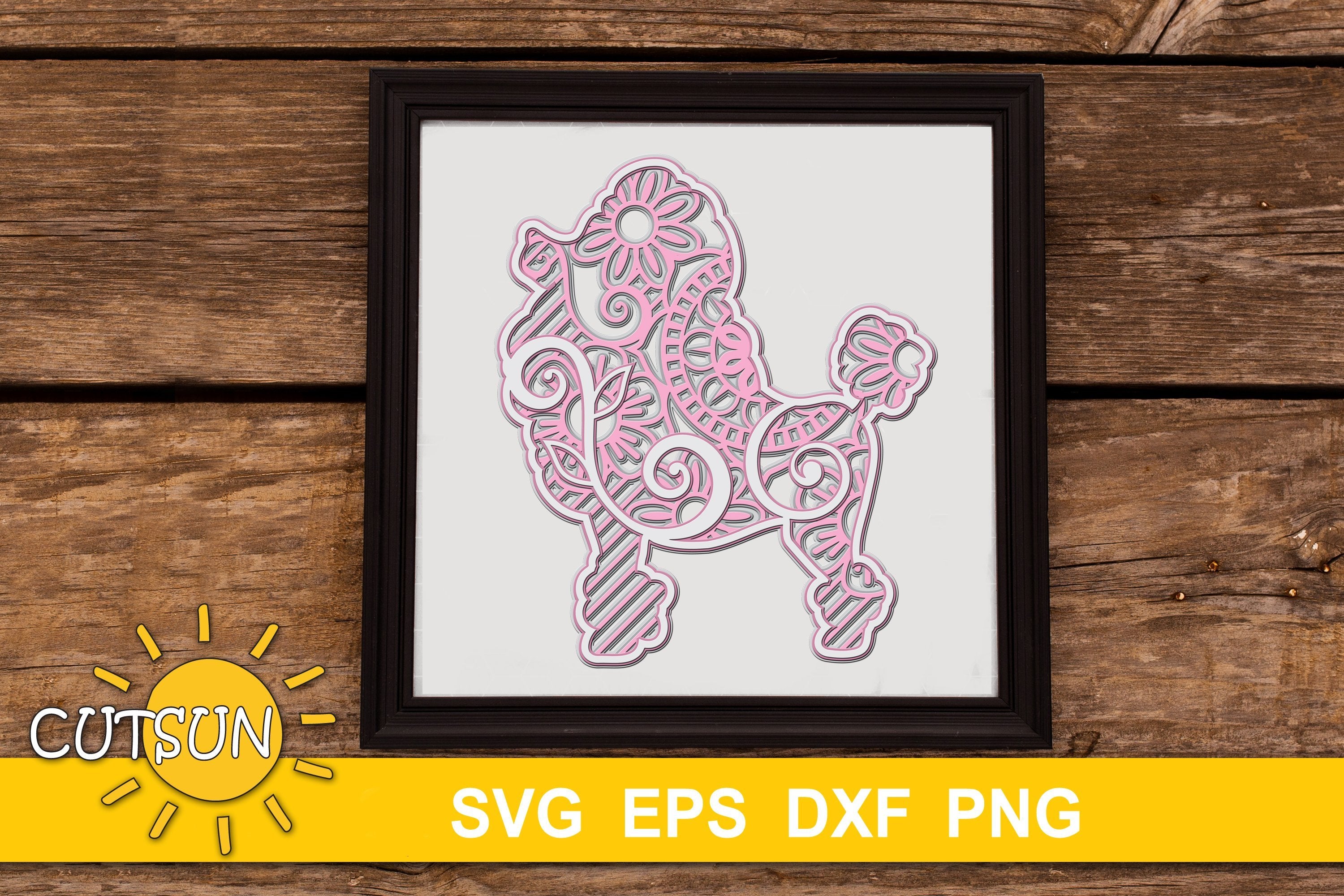 Download 3d Layered Dog Poodle Svg So Fontsy