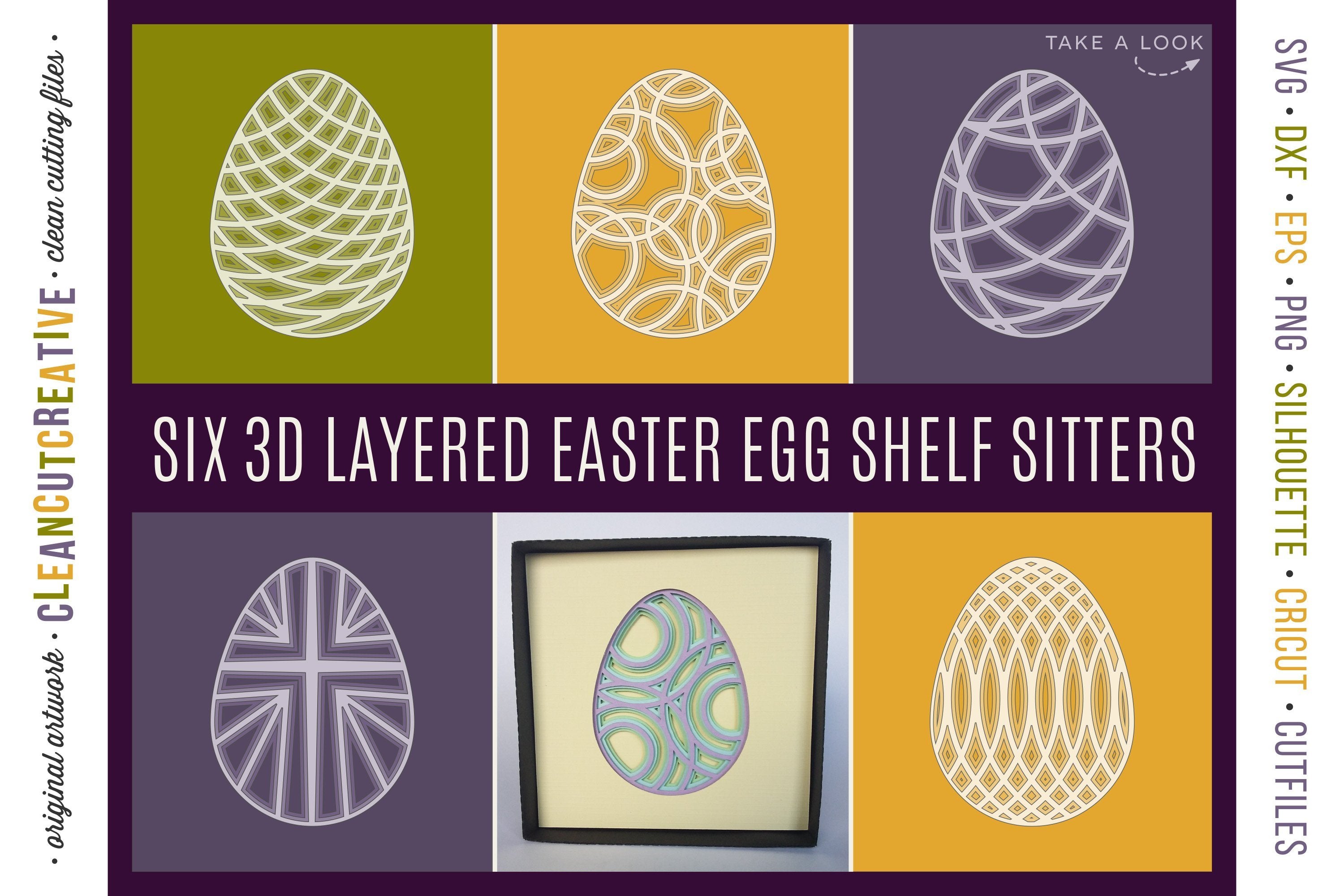 Download 3d Layered Easter Eggs With Box Frame Stacked Paper Art Svg So Fontsy