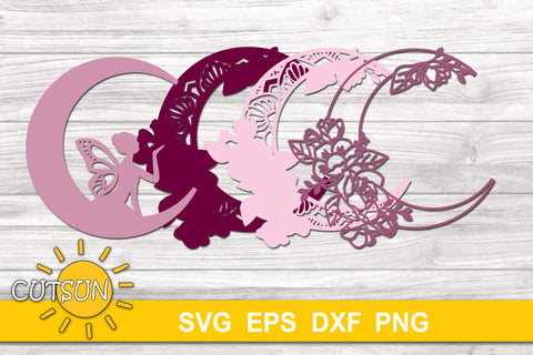 Download 3d Layered Fairy Mandala Svg Fairy And The Moon Svg So Fontsy