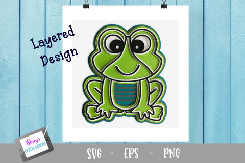 Download 3d Layered Frog Svg Design So Fontsy