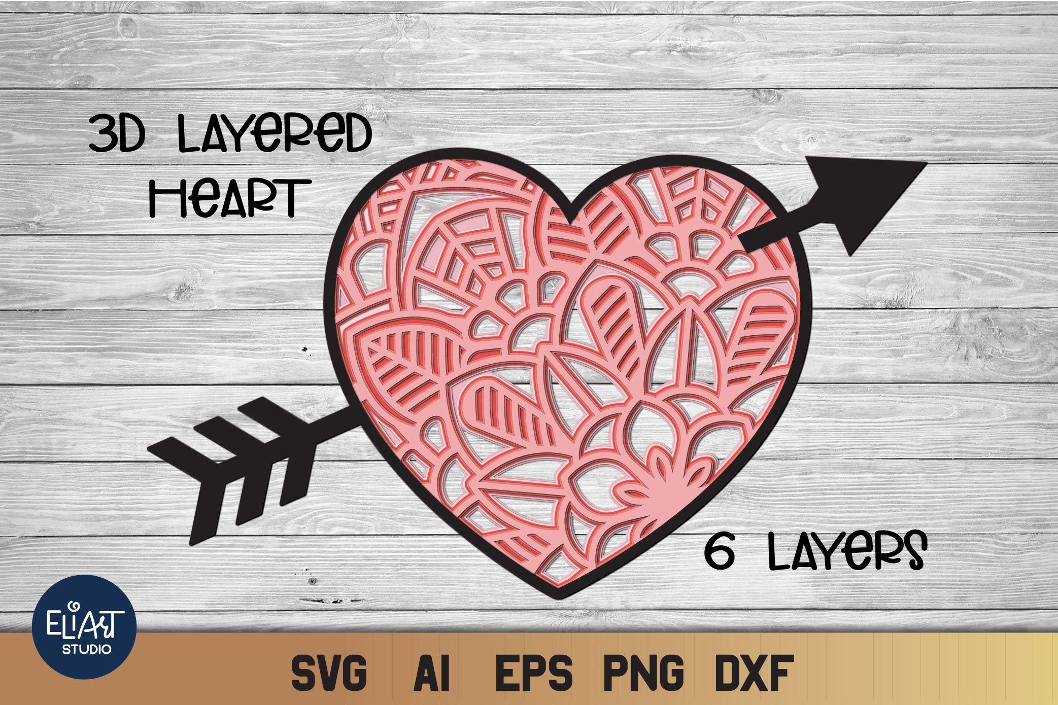 Download 3D Layered Gnome Mandala SVG Valentine's Day DXF files for ...