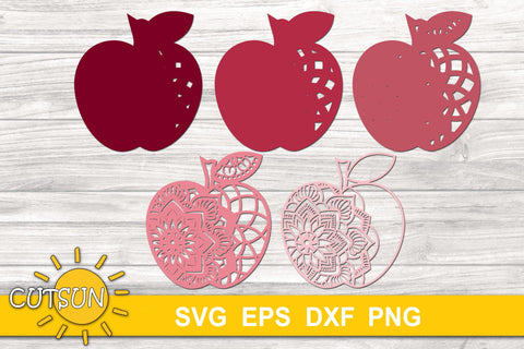 Download 3d Layered Mandala Apple Svg Cut Files For Crafters 5 Layers So Fontsy