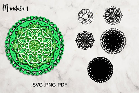 3d Layered Mandala Multilayered Mandala Svg So Fontsy