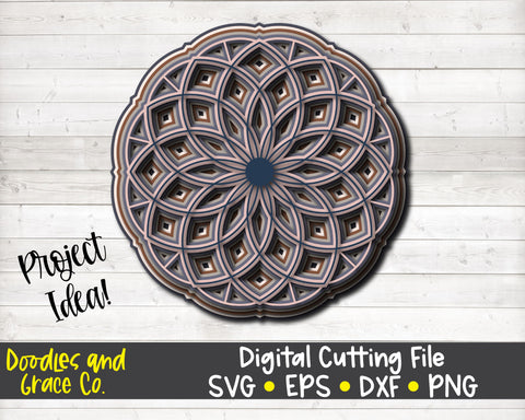 Download 3d Layered Mandala Svg So Fontsy