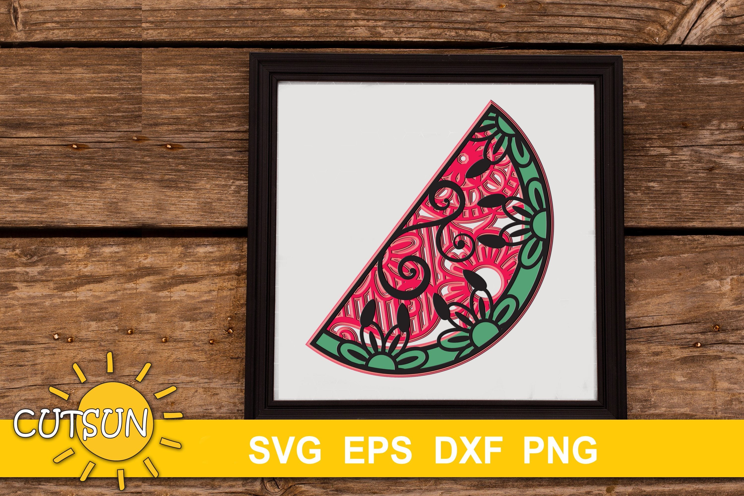 Download 3d Layered Mandala Watermelon Svg Cut File 5 Layers So Fontsy