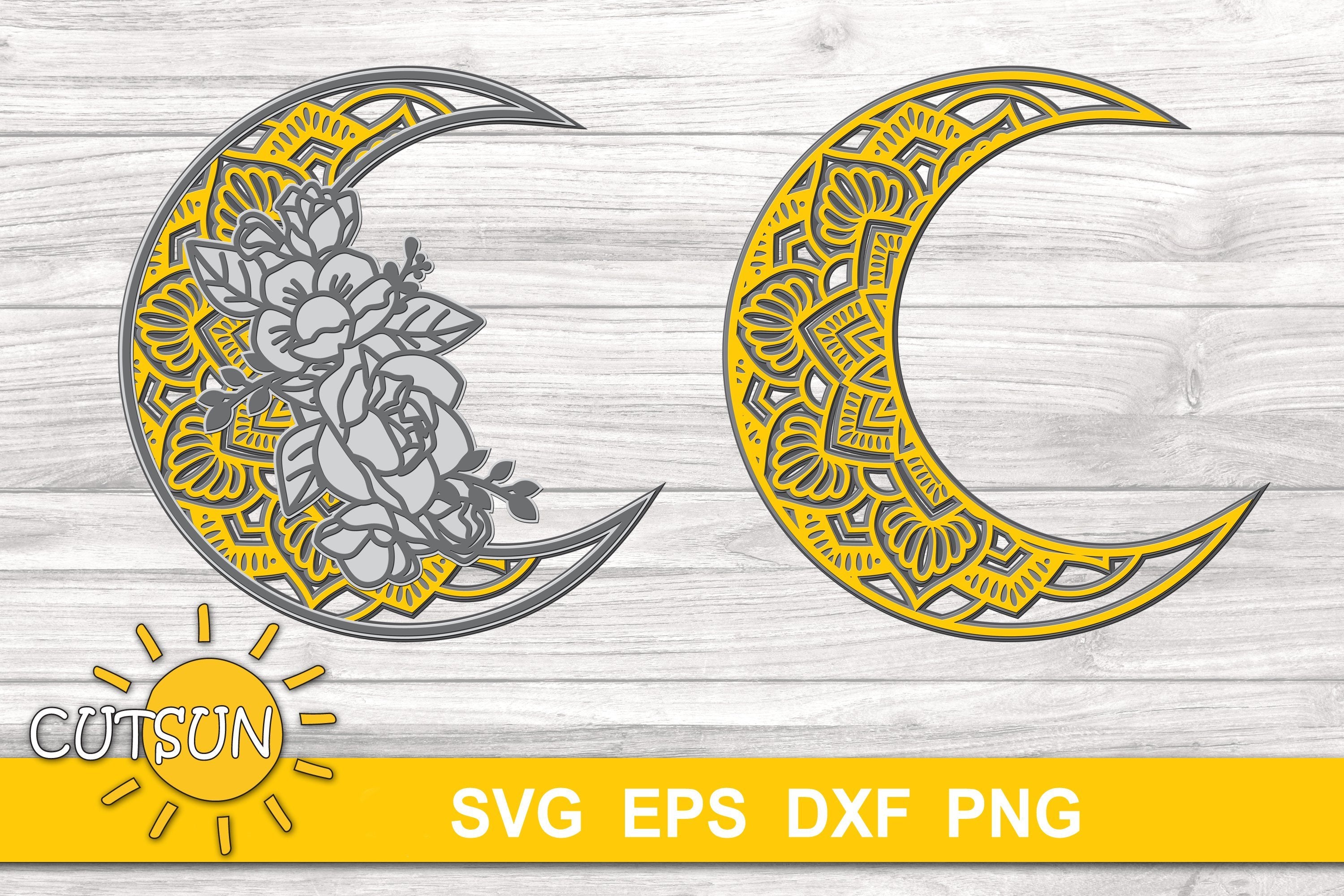 Free Free 244 Layered Moon Mandala SVG PNG EPS DXF File