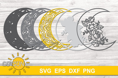 Free Free 317 Layered Moon Mandala SVG PNG EPS DXF File