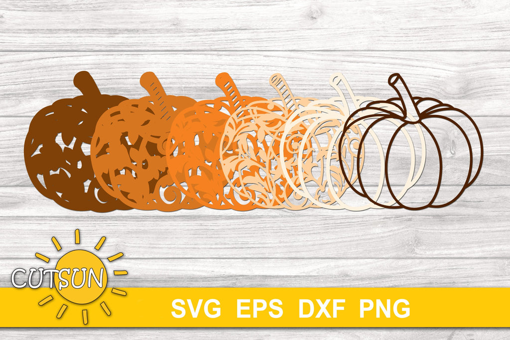 Download 3D Layered Pumpkin Mandala SVG 6 layers - So Fontsy