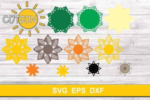 Download 3d Layered Sunflower Mandala Cut File For Crafters 11 Layers So Fontsy